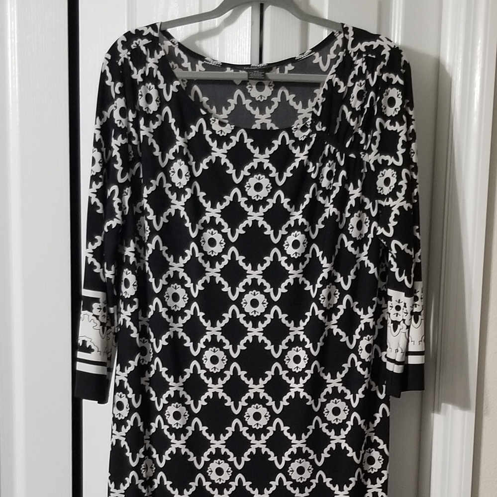 Black and White Glamour Slip Dress
